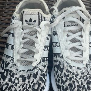 adidas Black and White Athletic Sneakers
